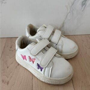 Kids White Butterfly Sneakers